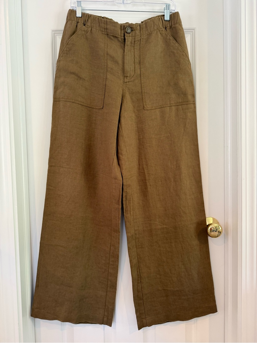 Not Monday Serena Linen Wide Leg Pants Size S